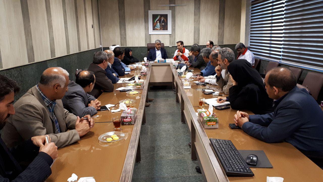 برگزاری نشست ستاد پشتيبانی بهداشت و درمان با حضور نماینده جمعیت هلال احمر