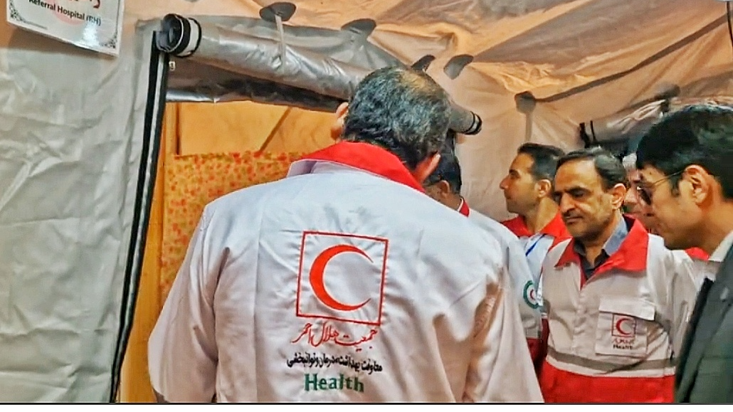 مانور ارزیابی آمادگی بیمارستان سیار اضطراری جمعیت هلالاحمر استان کرمان برگزار شد